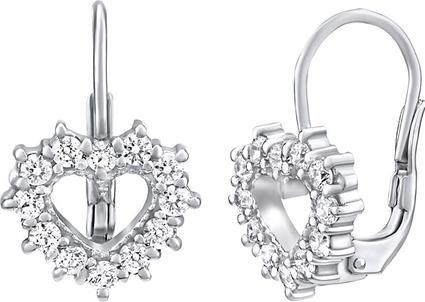 Produktbild Silvego Silver heart earrings with Swarovski Zirconia SILVEGO31969S (925 Sterling Silber)