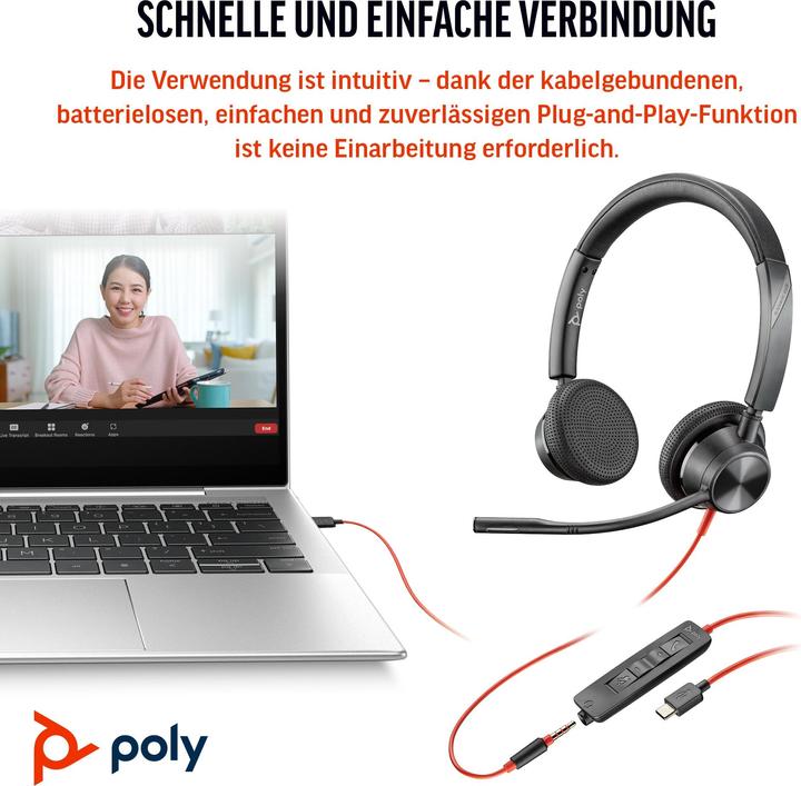 Immagine prodotto Poly BW 3325 USB-C HS +3,5MMP (Cablato, USB-C)