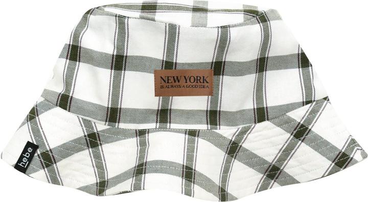 Hebe Hut mit Tartanmuster "New York Is Always A Good Idea"