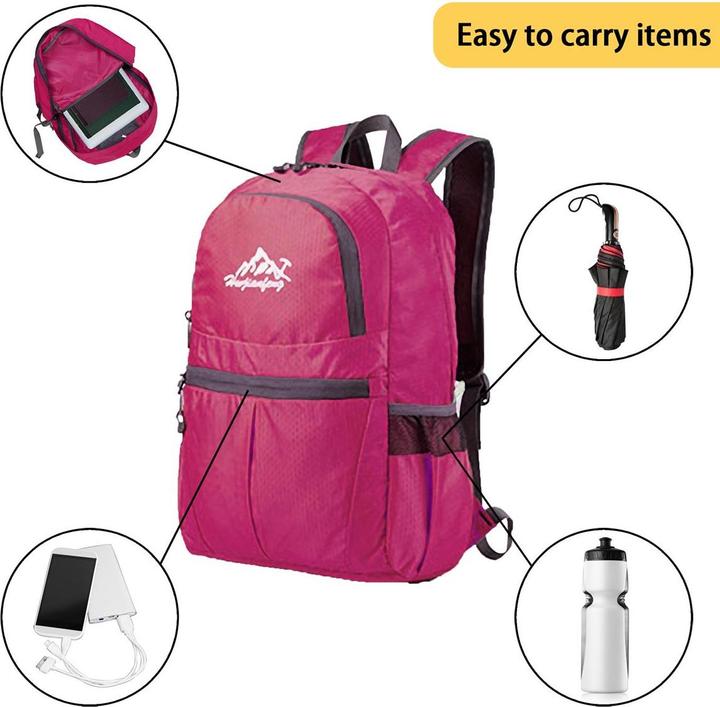 Produktbild Intirilife Faltbarer Rucksack in Pink (36 l)