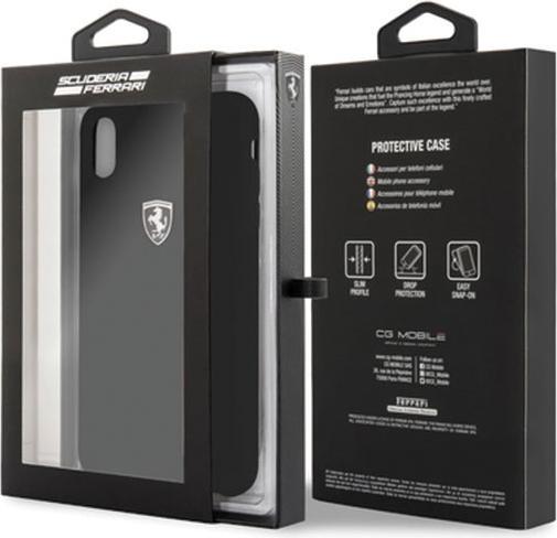 Actual product image Ferrari hard case FEOSIHCI65BK iPhone Xs Max black / black silicone off (Apple iPhone XS Max)