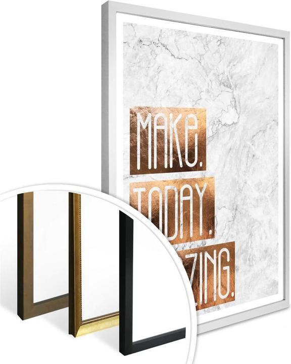 Produktbild Trenddeko Kupferoptik - Make Today Amazing (50 x 60 cm)