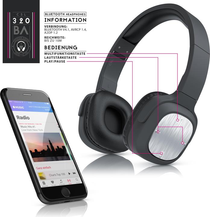 Produktbild CSL 320 Bluetooth Kopfhörer (10 h, Kabellos)