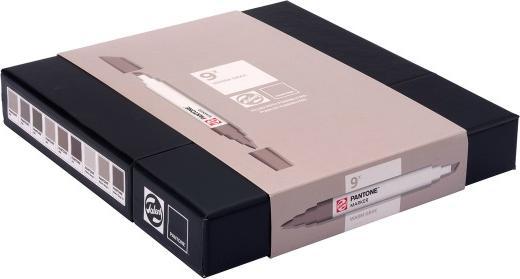 Image du produit Talens Set de 9 feutres Pantone gris chaud (3 mm)