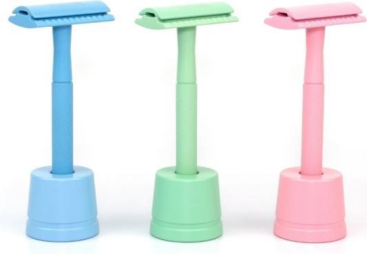 Actual product image Jungle Culture Shaving Stand forRazor in light blue