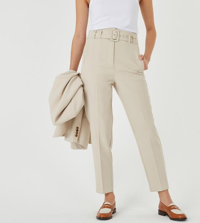 La Redoute Collections Röhrenhose mit Gürtel