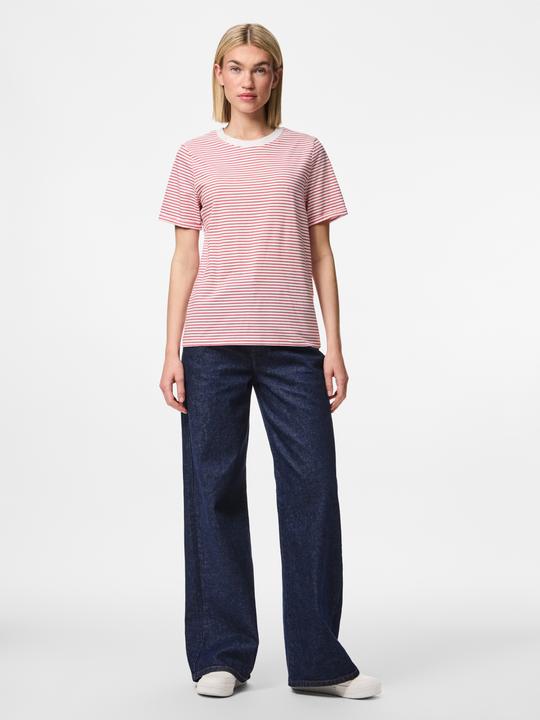 Produktbild Pieces Pcria Ss Fold Up Tee Stripes Noos Bc (M)
