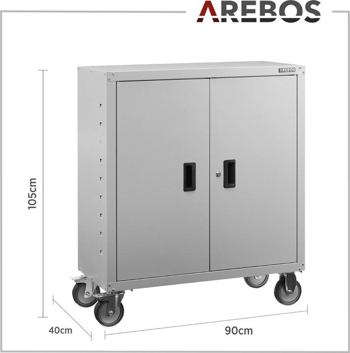 Image du produit Arebos Armoire de classement (90 x 90 x 40 cm)
