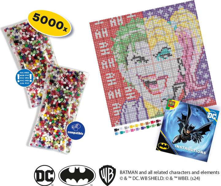 Productafbeelding Ses DC Batman - Joker und Harley Quinn Bügelperlen Farbmischung