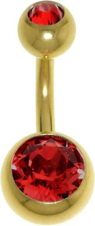 Immagine prodotto Bijouteria Piercing ventre (Rivestimento in PVD (colore oro), Acciaio chirurgico 316L, Cristallo premium)