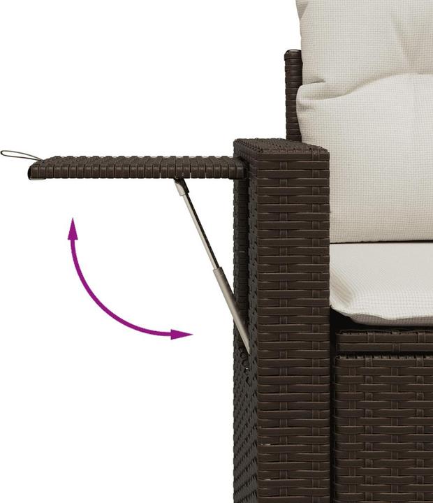 Actual product image VidaXL Garden furniture Sofa set Garden set 7-piece garden set Brown
