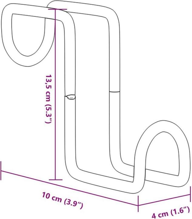 Actual product image VidaXL Snaffle holder 3pcs. Bridle hook Snaffle hanger Snaffle hook Black steel