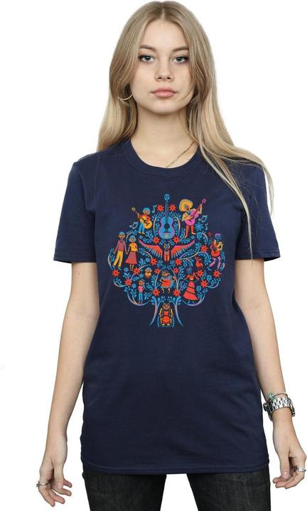 Actual product image Disney Womens/Ladies Coco Tree Pattern Cotton Boyfriend T-Shirt (3XL)