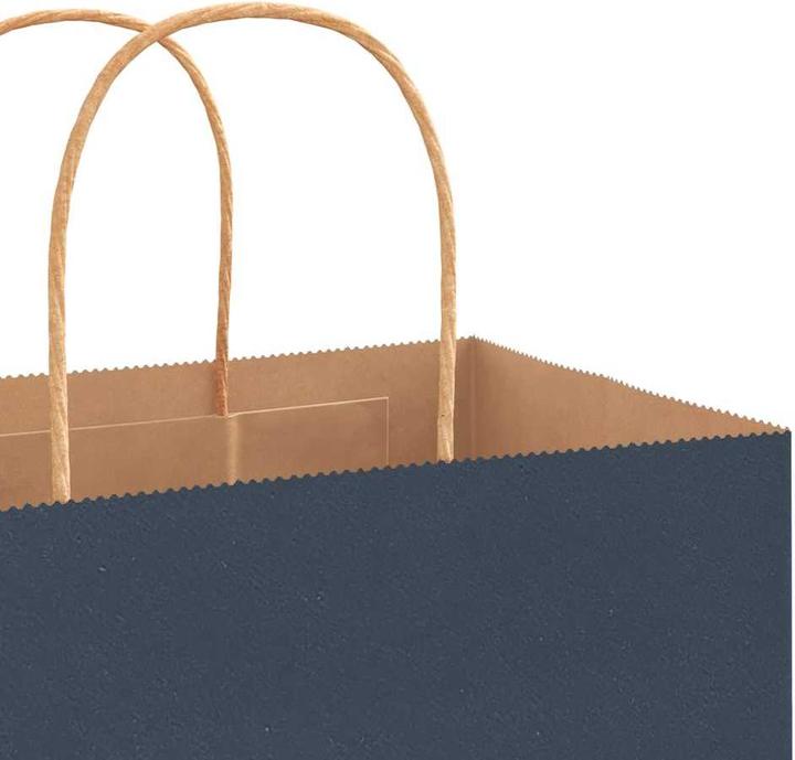 Produktbild VidaXL Kraftpapiertüten 250 Stk. mit Henkel Blau 21x11x36 cm Papiertüte (Geschenktüte, 250 x)