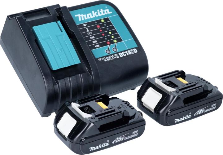 Immagine prodotto Makita DTD 173 SY Akku Schlagschrauber 18 V 180 Nm 1/4“ Brushless + 2x Akku 1,5 Ah + Ladegerät