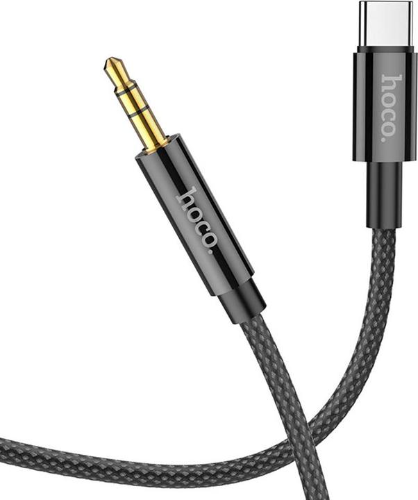 Hoco - Audio Cable Adapter (UPA19) - USB Type-C to Jack 3.5mm, 1m - Black (1 m)