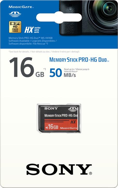 Actual product image Sony Memory Stick Pro-HG Duo (16 GB, Memory Stick Pro HG Duo)