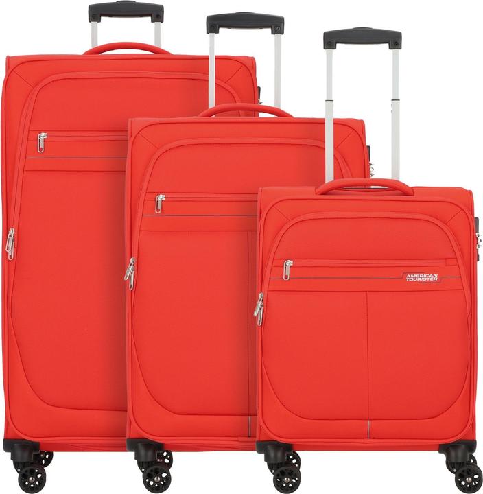 American Tourister Deep Dive 4 Rollen Kofferset 3-teilig mit Dehnfalte (217 l, XL (ab 115l))