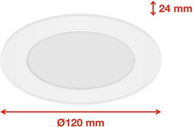 Image du produit Telefunken LED encastrable IP23 dimmable WiFi RGBW 6W 600 lm blanc chaud - blanc lumière du jour rond blanc (600 lm)