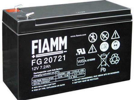 Jewo FIAMM FG20721 - Nero - 7.2 Ah - 12 V - 1 unità - 5 anni - 2.43 kg (12 V, 7 Ah)