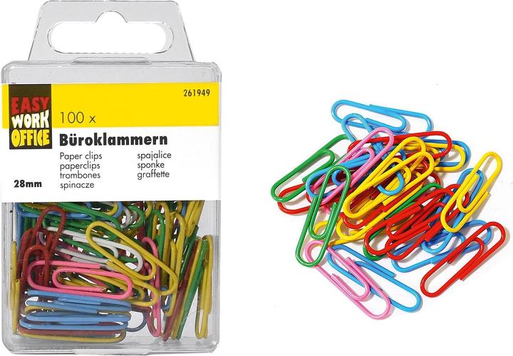 Immagine prodotto Easy Work Büroklammern farbig 100 St. (12 x)