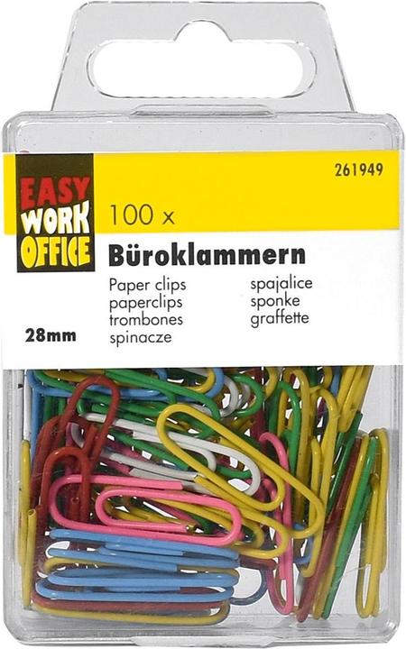 Immagine prodotto Easy Work Büroklammern farbig 100 St. (12 x)