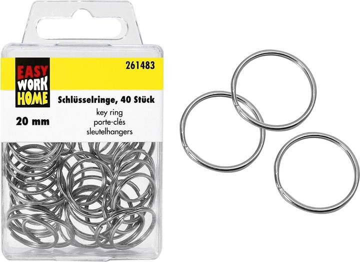 Easy Work Schlüsselringe 40er Pack, Ø 20mm