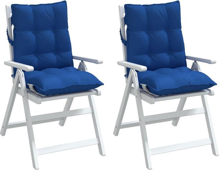 Image du produit VidaXL Coussin pour chaise à dossier bas 2 pcs. Tissu Oxford (100 x 50 x 7 cm)