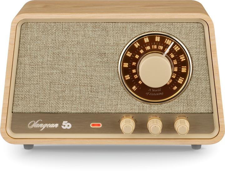 Image du produit Sangean Premium Wooden Cabinet WR-101 Radio de bureau AM, FM Bluetooth®, AUX, FM Bois (clair) (VHF, AM, FM, Bluetooth)