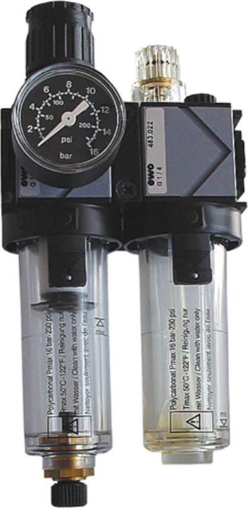 Produktbild EWO Wartungseinheit Typ 488 - variobloc Gewinde G 1/4 ″ manuell BG I 2-tlg. 1500 l/min