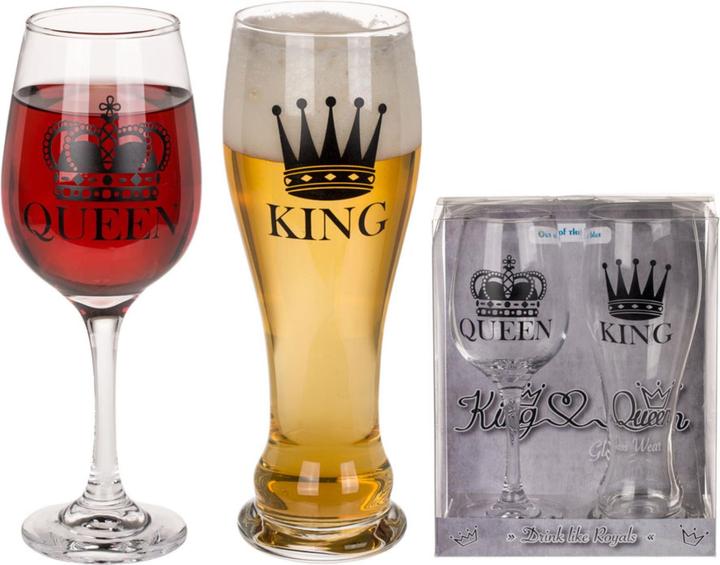 Produktbild Ootb Trinkglas King Queen 600ml 430ml