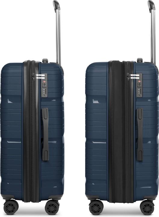 Image du produit D&N Travel Line 4300-Plus 4 roues trolley M 65 cm avec soufflet d'extension (58 l, M (50 - 90l))