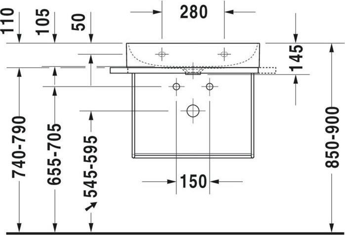 Image du produit Duravit Lavabo DuraSquare 60 x 47 cm blanc 2353600041 (470 mm, 600 mm)