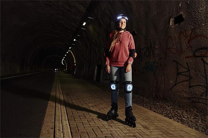 Produktbild Hudora Protektoren LED (M, Ellbogenschoner, Knieschoner, Einzelstück)