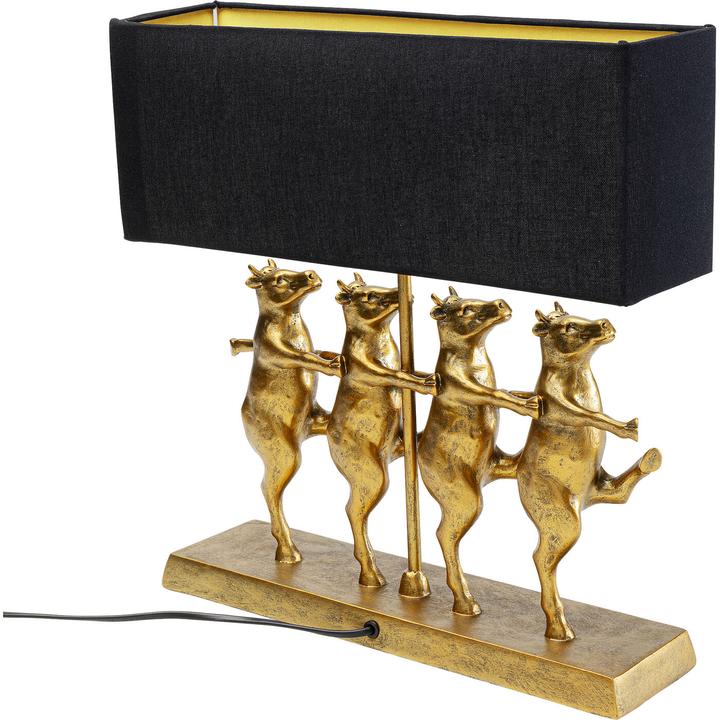 Immagine prodotto Kare Design Lampada da tavolo Dancing Cows nera (E27)