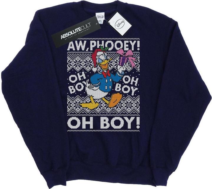 Actual product image Disney Mens Donald Duck Christmas Fair Isle Sweatshirt (XL)