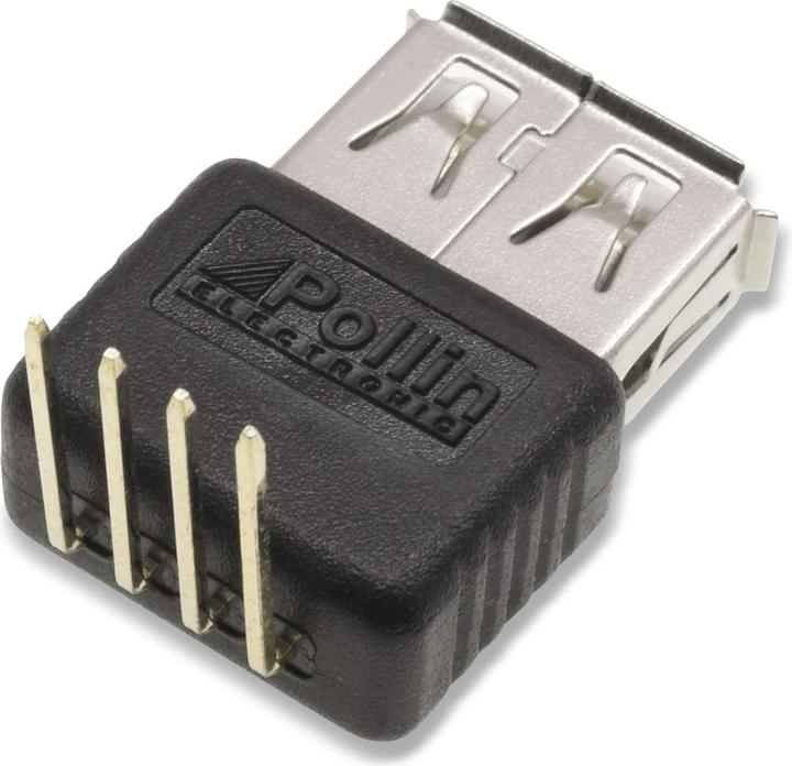 Produktbild Pollini Steckverbinder, USB A, Printmontage 90°, Buchse