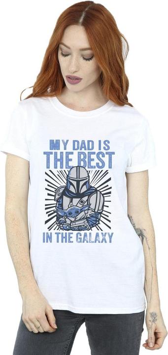 Immagine prodotto Star Wars Mandalorian Best Dad Maglietta Ampia Donna (XL)
