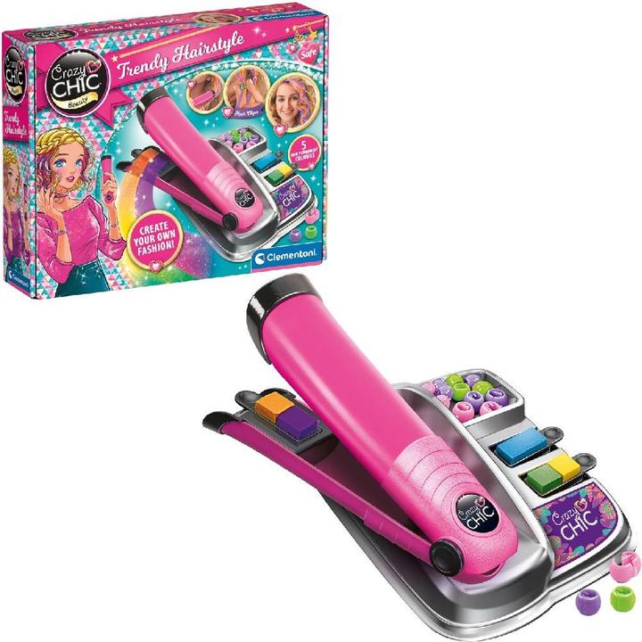 Image du produit Clementoni Crazy Chic Trendy Hairstyle, Cheveux multicolores