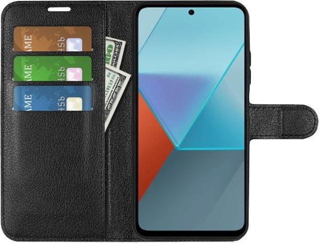 Actual product image MU Classic Litchi Leather Bookcover Series (Xiaomi Redmi Note 13 Pro 5G)