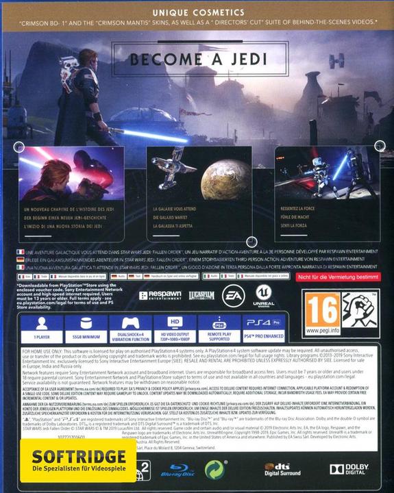 Immagine prodotto EA Games Star Wars: Jedi Fallen Order - Edizione Deluxe (PS4, DE)