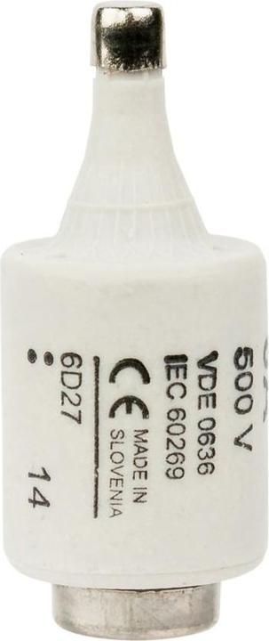 Image du produit Bussmann FUSE-D2 6A T GL/GG 500VAC E27 (Microfusible, 6 A, Paresseux)