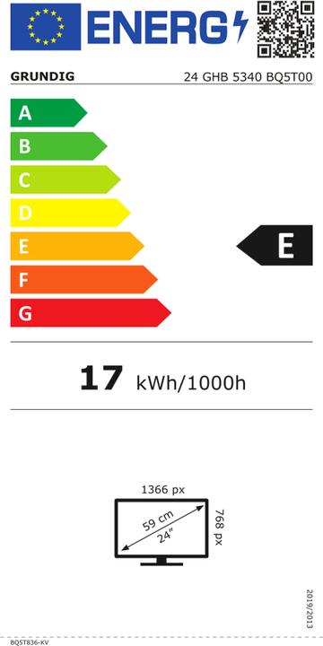 Energie-Label Grundig Grun Led-Tv HD (24", LED, HD ready)