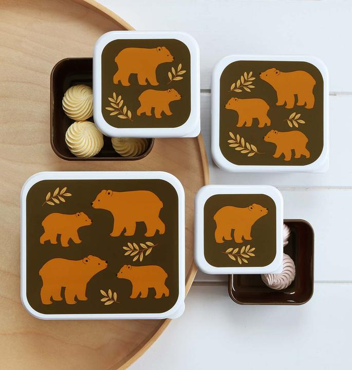 Produktbild A Little Lovely Company ALLC Lunch & snack box set SBSEBE43 Bears