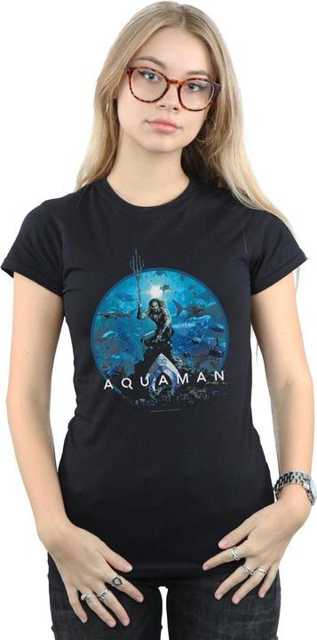 Immagine prodotto Aquaman Circle Poster Maglietta Donna (L)