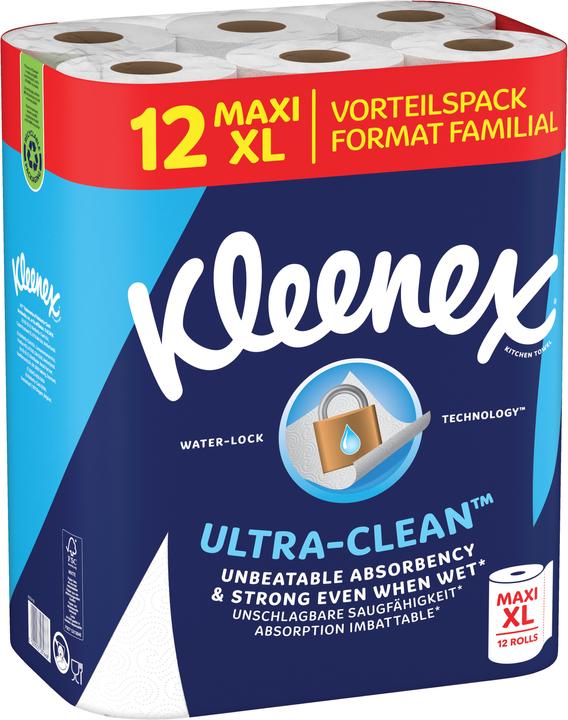 Actual product image Kleenex household paper Ultra Clean, 12 XL rolls (12 x)