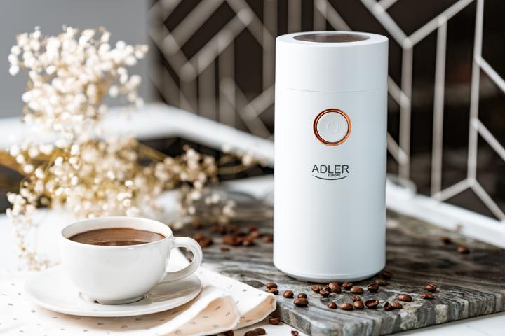 Immagine prodotto Adler Macinacaffè AD4446wg 150 W, Capacità chicchi di caffè 75 g, Interruttore di sicurezza sul (Spina UE)
