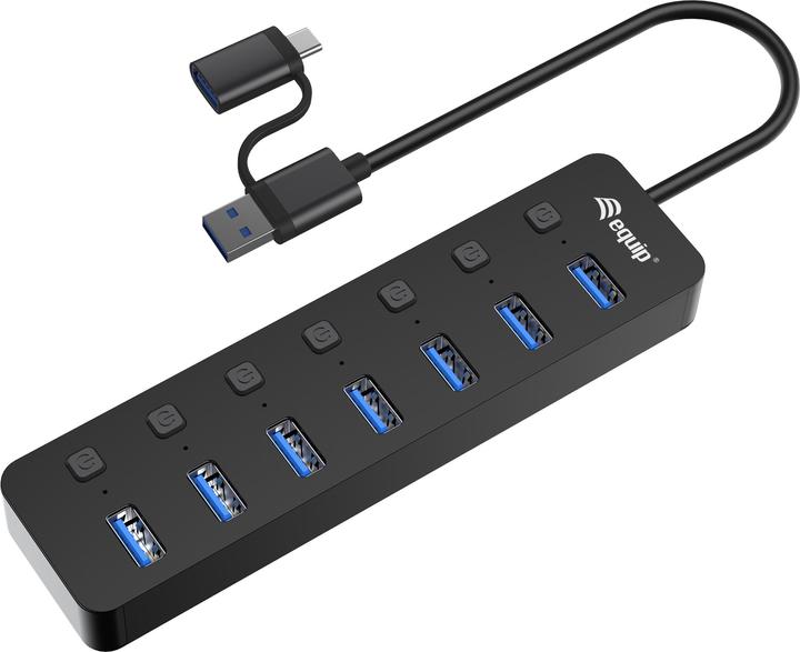 equip 128965 (USB-A, USB-C, 7 Porti)