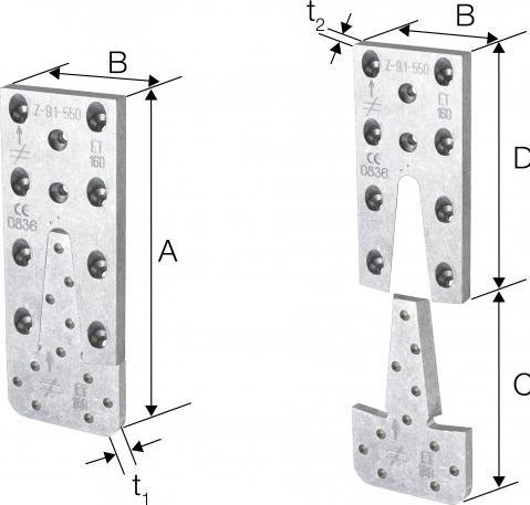 Actual product image Simpson Sst End grain connectors (Connecting plates, 1 pcs.)