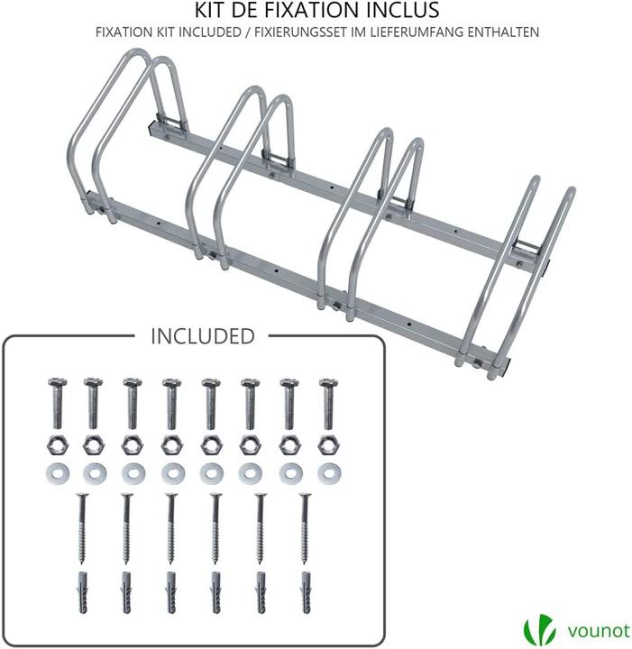 Image du produit Vounot Supports à vélos pour 4 vélos